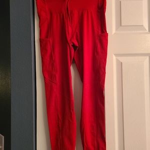 Zyia red Lined drawstring luxe sz 6 to 8 NWOT